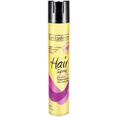 EVOLUDERM - Laque Coiffante fixation Extra-Forte - 300ml - Ingrédients dOrigine Naturelle - Publicité EVOLUDERM - Laque Coiffante fixation Extra-Forte - 300ml - Ingrédients dOrigine Naturelle - Publicité