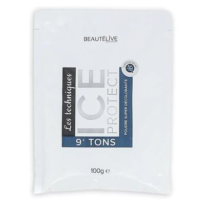 Beautélive - Poudre Décolorante ICE PROTECT 9 tons+ Kératine - 100g - Publicité Beautélive - Poudre Décolorante ICE PROTECT 9 tons+ Kératine - 100g - Publicité