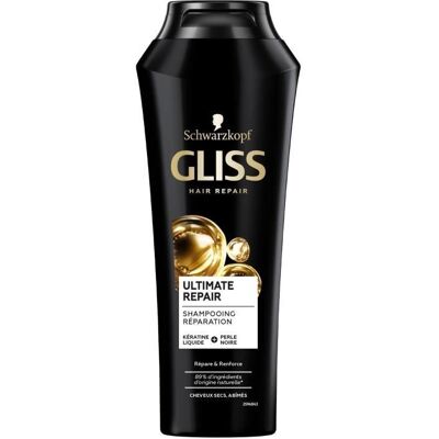 Shampoo Réparation Ultime Gliss Schwarzkopf - 250 ml - Publicité Shampoo Réparation Ultime Gliss Schwarzkopf - 250 ml - Publicité