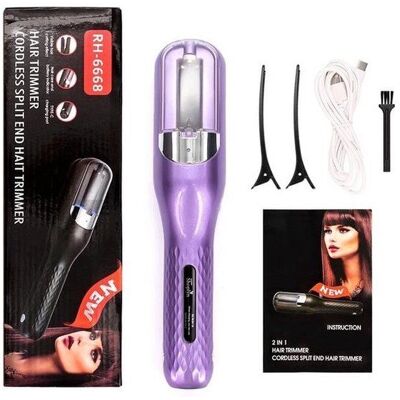 COFOEMEE Épilateur pour pointes fourchues-Sans fil-Pour cheveux secs et abîmés-Cheveux brillants et sains-Outil de coiffage pour élim-Violet - Publicité COFOEMEE Épilateur pour pointes fourchues-Sans fil-Pour cheveux secs et abîmés-Cheveux brillants et sains-Outil de coiffage pour élim-Violet - Publicité