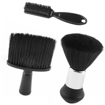S'AGRANDIR Un ensemble de 3 tondeuses à cheveux comprenant une brosse pour le cou et une brosse à poussière. Publicité S'AGRANDIR Un ensemble de 3 tondeuses à cheveux comprenant une brosse pour le cou et une brosse à poussière. Publicité
