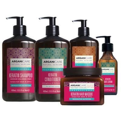 Rituel de soins capillaires - Arganicare - Keratin - Cheveux bouclés - 400ml 500ml 100ml - Publicité Rituel de soins capillaires - Arganicare - Keratin - Cheveux bouclés - 400ml 500ml 100ml - Publicité