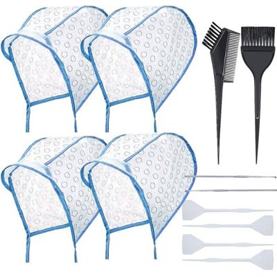 12 Bonnets Mèches Cheveux Réglable - Trous - Coloration/Surbrillance - Accessoires Coiffeur QIEDOVIEY - Publicité 12 Bonnets Mèches Cheveux Réglable - Trous - Coloration/Surbrillance - Accessoires Coiffeur QIEDOVIEY - Publicité