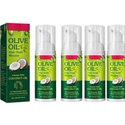 Mousse Coiffante - Olive Oil - 4PCS - Anti-frisottis - Volumisante - Naturelle - Publicité Mousse Coiffante - Olive Oil - 4PCS - Anti-frisottis - Volumisante - Naturelle - Publicité