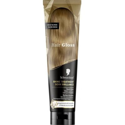SCHWARZKOPF Coloration Cheveux Semi-Permanente Soin Brillance Raviveur de Couleur Blond Beige HAIR GLOSS le tube de 150ml - Publicité SCHWARZKOPF Coloration Cheveux Semi-Permanente Soin Brillance Raviveur de Couleur Blond Beige HAIR GLOSS le tube de 150ml - Publicité