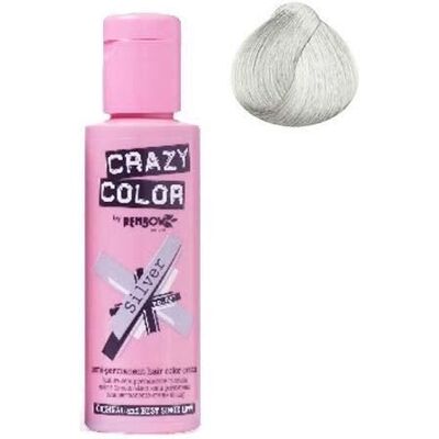 Coloration cheveux Crazy Color ARGENT 100ml - Publicité Coloration cheveux Crazy Color ARGENT 100ml - Publicité