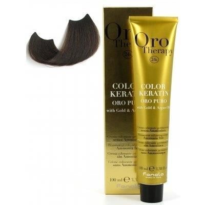 Fanola Châtain Clair Or 24K - Color Permanent, 100ml - Publicité Fanola Châtain Clair Or 24K - Color Permanent, 100ml - Publicité