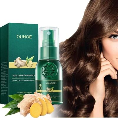 Spray Nourrissant Au Gingembre 30 ml Sérum En Spray Pour La Repousse Des Cheveux Au Gingembre Hair Growth Essence-Contre la Perte - Publicité Spray Nourrissant Au Gingembre 30 ml Sérum En Spray Pour La Repousse Des Cheveux Au Gingembre Hair Growth Essence-Contre la Perte - Publicité