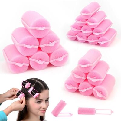 24 Pcs Bigoudis Cheveux Mousse Bigoudis de Coiffure Rouleau Cheveux Bigoudis,pour salon de coiffure pour Filles Bricolage Coiffure - Publicité 24 Pcs Bigoudis Cheveux Mousse Bigoudis de Coiffure Rouleau Cheveux Bigoudis,pour salon de coiffure pour Filles Bricolage Coiffure - Publicité