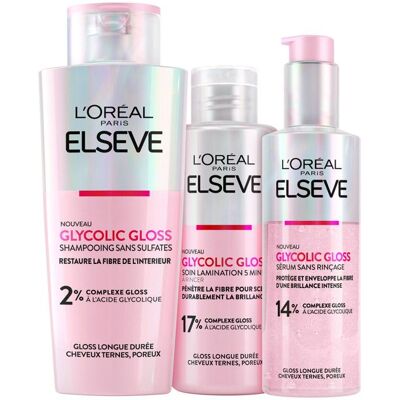 L'ORÉAL PARIS LOréal Paris Elseve Ultimate Glycolic Gloss La Routine Protectrice des Cheveux Ternes - Publicité L'ORÉAL PARIS LOréal Paris Elseve Ultimate Glycolic Gloss La Routine Protectrice des Cheveux Ternes - Publicité