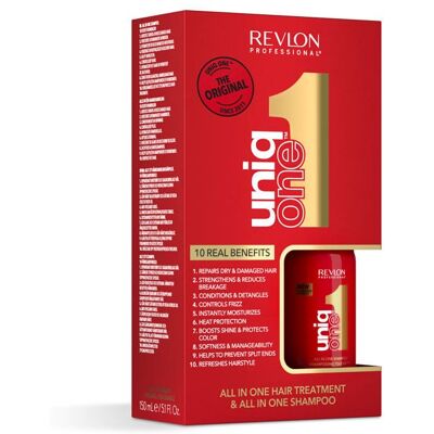 Revlon Uniq One Traitement Capillaire Tout-en-Un + Shampooing - Publicité Revlon Uniq One Traitement Capillaire Tout-en-Un + Shampooing - Publicité