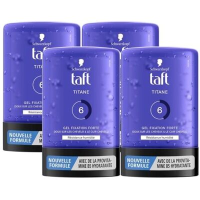 Schwarzkopf - Taft - Gel Tube Titane - 300ml - Lot de 4 - Publicité Schwarzkopf - Taft - Gel Tube Titane - 300ml - Lot de 4 - Publicité