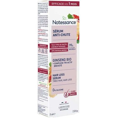 Natessance Sérum Anti-Chute au Ginseng 75 ml - Publicité Natessance Sérum Anti-Chute au Ginseng 75 ml - Publicité