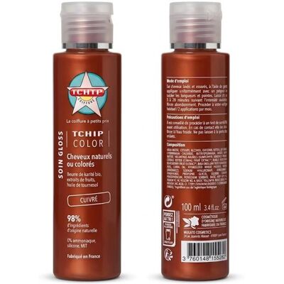 Mulato Tchip Color Soin Gloss Après-Shampoing Colorant Teinte Cuivré 100ml - Publicité Mulato Tchip Color Soin Gloss Après-Shampoing Colorant Teinte Cuivré 100ml - Publicité