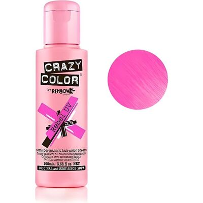 Coloration Crazy Color Rebel UV Rose 100 ml - Publicité Coloration Crazy Color Rebel UV Rose 100 ml - Publicité