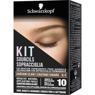 Schwarzkopf - Kit Sourcils - Coloration Permanentes Sourcils - Chatain Clair - Longue Durée - Couverture Sourcils Blancs - Appli - Publicité Schwarzkopf - Kit Sourcils - Coloration Permanentes Sourcils - Chatain Clair - Longue Durée - Couverture Sourcils Blancs - Appli - Publicité