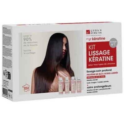 Urban Keratin My Kératine Kit Lissage Kératine 4 x 100 ml - Publicité Urban Keratin My Kératine Kit Lissage Kératine 4 x 100 ml - Publicité