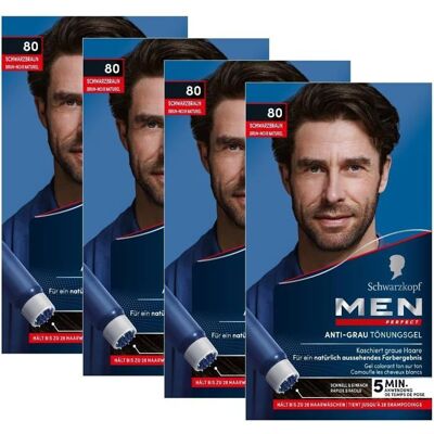 Gel teinté anti-gris - Schwarzkopf - Men Perfect - Châtain noir - 80 ml - Estompe les cheveux gris - Publicité Gel teinté anti-gris - Schwarzkopf - Men Perfect - Châtain noir - 80 ml - Estompe les cheveux gris - Publicité