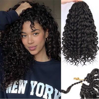 Extensions de cheveux bouclés au crochet - GREENVEA - Lot de 6 pièces - Boucles pré-traitées - Publicité Extensions de cheveux bouclés au crochet - GREENVEA - Lot de 6 pièces - Boucles pré-traitées - Publicité