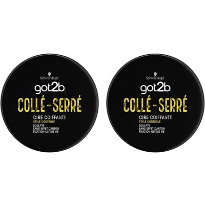 Cire de Coiffage - Got2B - Collé-Serré - Lot de 2 - 75ml - Publicité Cire de Coiffage - Got2B - Collé-Serré - Lot de 2 - 75ml - Publicité