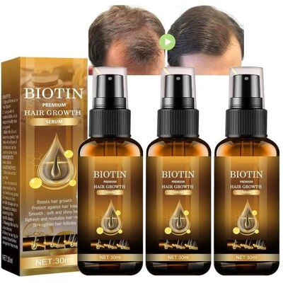 Biotin Hair Growth Spray Hair Regrowth Spray Biotin Thickening Herbal Serum Hair Growth Serum for Thicker Longer & Stronger Hair - Publicité Biotin Hair Growth Spray Hair Regrowth Spray Biotin Thickening Herbal Serum Hair Growth Serum for Thicker Longer & Stronger Hair - Publicité
