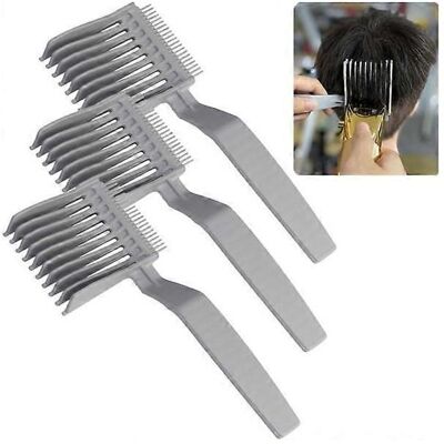 WEMAKMAK Peigne dégradé pour coiffure peigne de positionnement incurvé professionnel (ensemble de 3 pièces) Gris - Publicité WEMAKMAK Peigne dégradé pour coiffure peigne de positionnement incurvé professionnel (ensemble de 3 pièces) Gris - Publicité