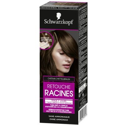 Schwarzkopf Retouche Racines 7 Jours - Coloration Temporaire - Chatain - Publicité Schwarzkopf Retouche Racines 7 Jours - Coloration Temporaire - Chatain - Publicité