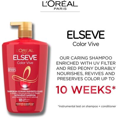 L’Oréal Paris Color-Vive Shampoo Protecteur - Pour Femmes - 1000 ml - Publicité L’Oréal Paris Color-Vive Shampoo Protecteur - Pour Femmes - 1000 ml - Publicité