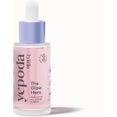 Sérum hydratant - Yepoda - THE GLOW HERO - 30 ml - Huile de bakuchiol - Purifiant astringent - Publicité Sérum hydratant - Yepoda - THE GLOW HERO - 30 ml - Huile de bakuchiol - Purifiant astringent - Publicité