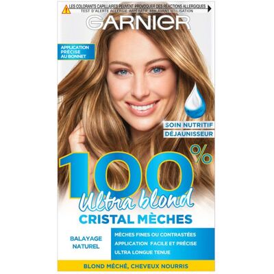 Lot de 6 - Garnier 100% Ultra Blond Cristal Mèches & - Publicité Lot de 6 - Garnier 100% Ultra Blond Cristal Mèches & - Publicité