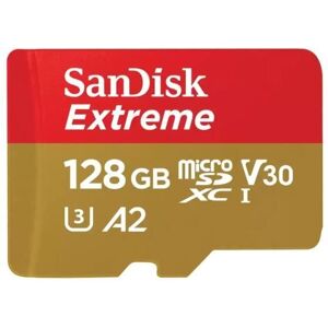 SanDisk Extreme carte mémoire Micro SDXC 128 Go A2 Classe 10 U3 V30 vitesse de lecture 190Mo/s écriture 90Mo/s version 2022 - Publicité SanDisk Extreme carte mémoire Micro SDXC 128 Go A2 Classe 10 U3 V30 vitesse de lecture 190Mo/s écriture 90Mo/s version 2022 - Publicité