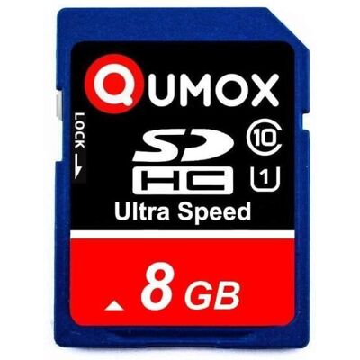 QUMOX carte mémoire SD SDHC 8Go 8G classe 10 - Publicité QUMOX carte mémoire SD SDHC 8Go 8G classe 10 - Publicité