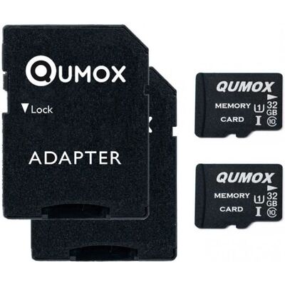 Lot de 2 Qumox Micro SD SDHC 32go 32Go 32g TF Carte Class 10 UHS-I 70MB-S 15MB-S pour Appareils Photo DronesSmartphone - Publicité Lot de 2 Qumox Micro SD SDHC 32go 32Go 32g TF Carte Class 10 UHS-I 70MB-S 15MB-S pour Appareils Photo DronesSmartphone - Publicité