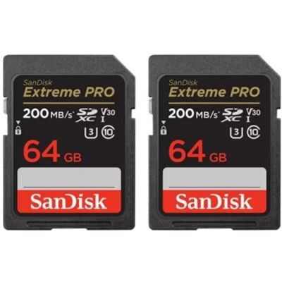 QUMOX Carte mémoire SDXC - SanDisk - Extreme PRO - 64 Go - Jusquà 200 Mo/s - UHS-I Classe 10 U3 V30 Noir - Publicité QUMOX Carte mémoire SDXC - SanDisk - Extreme PRO - 64 Go - Jusquà 200 Mo/s - UHS-I Classe 10 U3 V30 Noir - Publicité