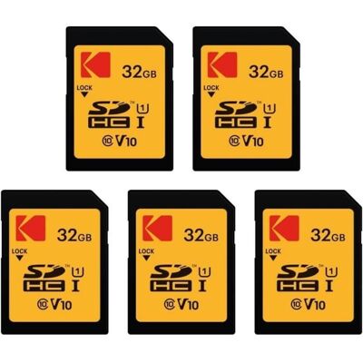 Carte mémoire - KODAK - SDHC - 32 Go - Ultra High Speed UHS-I - Pack de 5 Noir - Publicité Carte mémoire - KODAK - SDHC - 32 Go - Ultra High Speed UHS-I - Pack de 5 Noir - Publicité