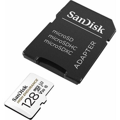 QUMOX Carte mémoire micro sdxc Sandisk High Endurance 128 Go Video Class V30 / UHS-I U3 / Class10 lecture 100MB/s écriture 40MB/s - Publicité QUMOX Carte mémoire micro sdxc Sandisk High Endurance 128 Go Video Class V30 / UHS-I U3 / Class10 lecture 100MB/s écriture 40MB/s - Publicité