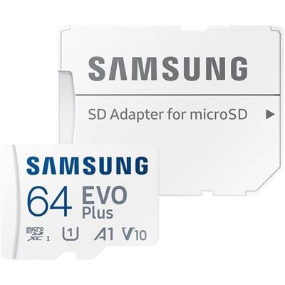 QUMOX Samsung Carte Mémoire Micro SD Evo Plus 64 Go Micro SDXC A1 V10 jusquà 160Mb/s sans lemballage (en Vrac plastique) - Publicité QUMOX Samsung Carte Mémoire Micro SD Evo Plus 64 Go Micro SDXC A1 V10 jusquà 160Mb/s sans lemballage (en Vrac plastique) - Publicité