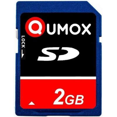 Carte mémoire SD - QUMOX - 2 Go - Compatible avec appareils photo et téléphones - Format SD - Haute capacité - Publicité Carte mémoire SD - QUMOX - 2 Go - Compatible avec appareils photo et téléphones - Format SD - Haute capacité - Publicité