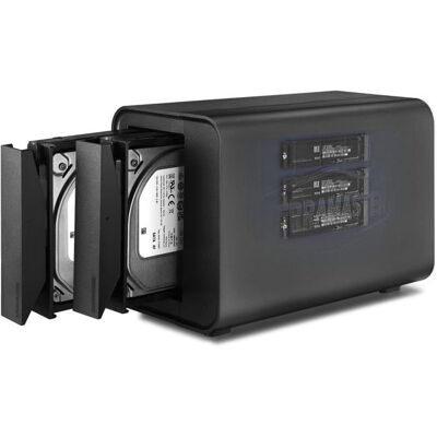 TERRAMASTER D5 Hybride Boîtier 5 baies HDD/NVMe USB 3.2 Gen2 10Gbps RAID 0/1/JBOD + Modes Exclusifs (sans disque) - Publicité TERRAMASTER D5 Hybride Boîtier 5 baies HDD/NVMe USB 3.2 Gen2 10Gbps RAID 0/1/JBOD + Modes Exclusifs (sans disque) - Publicité