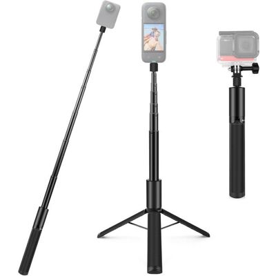 PULUZ Perche à selfie invisible 2-en-1 avec trépied compatible Insta360 X5/X4/X3 GO 3S Ace Pro et One RS Noir - Publicité PULUZ Perche à selfie invisible 2-en-1 avec trépied compatible Insta360 X5/X4/X3 GO 3S Ace Pro et One RS Noir - Publicité