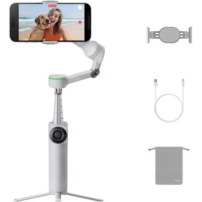 Stabilisateur pour téléphone - INSTA360 - Flow 2 Pro - IA - Panoramique 360° - Trépied & perche intégrés Gris - Publicité Stabilisateur pour téléphone - INSTA360 - Flow 2 Pro - IA - Panoramique 360° - Trépied & perche intégrés Gris - Publicité