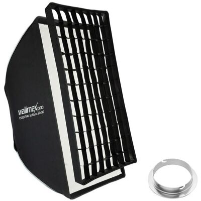 Walimex pro Essential Striplight Softbox 60 x 90 cm + adaptateur Elinchrom 152 cm 360° montage simple avec grille adaptateur Bo Gris - Publicité Walimex pro Essential Striplight Softbox 60 x 90 cm + adaptateur Elinchrom 152 cm 360° montage simple avec grille adaptateur Bo Gris - Publicité