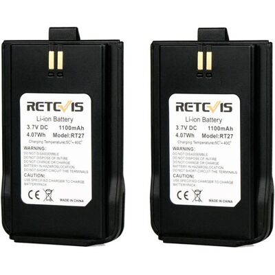 RETEVIS - RT27 - 1100mAh Li-Ion - 3.7V - Batterie - Publicité RETEVIS - RT27 - 1100mAh Li-Ion - 3.7V - Batterie - Publicité