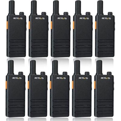 Retevis RT622P Talkie Walkie Professionnel PMR446 1620mAh Talkie Walkie Rechargeables USB-C VOX Alarme durgence (10 Pcs Noir) Noir - Publicité Retevis RT622P Talkie Walkie Professionnel PMR446 1620mAh Talkie Walkie Rechargeables USB-C VOX Alarme durgence (10 Pcs Noir) Noir - Publicité