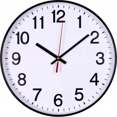 Donau Horloge Murale - Plastique - 340MM - Noir - Horloge Murale - Publicité Donau Horloge Murale - Plastique - 340MM - Noir - Horloge Murale - Publicité
