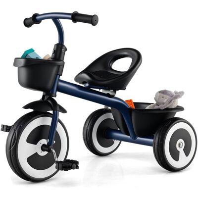 COSTWAY Tricycle pour Enfant avec Pédale Siège Réglable Paniers de Rangement Fer Carbone Robuste 4 Roues EVA 15 à 5 Ans Bleu Bleu - Publicité COSTWAY Tricycle pour Enfant avec Pédale Siège Réglable Paniers de Rangement Fer Carbone Robuste 4 Roues EVA 15 à 5 Ans Bleu Bleu - Publicité