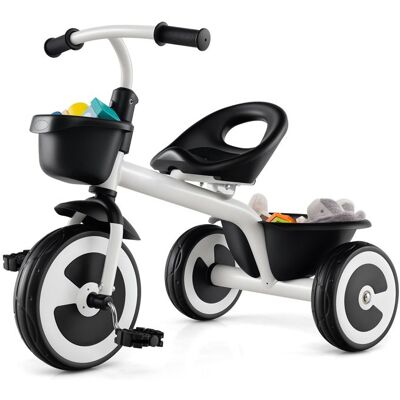 COSTWAY Tricycle pour Enfant avec Pédale Siège Réglable Paniers de Rangement Fer Carbone Robuste 4 Roues EVA 15 à 5 Ans Blanc Blanc - Publicité COSTWAY Tricycle pour Enfant avec Pédale Siège Réglable Paniers de Rangement Fer Carbone Robuste 4 Roues EVA 15 à 5 Ans Blanc Blanc - Publicité