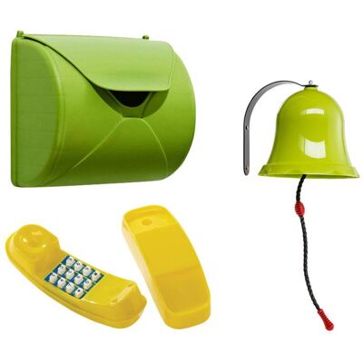 Kit accessoires Maison Soulet pour cabane de jardin enfant Vert - Publicité Kit accessoires Maison Soulet pour cabane de jardin enfant Vert - Publicité