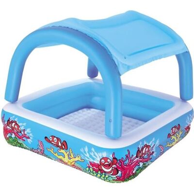 Piscine de jeux gonflable - BESTWAY - Canopy - Toit gonflable amovible - Vinyl ultra résistant Bleu - Publicité Piscine de jeux gonflable - BESTWAY - Canopy - Toit gonflable amovible - Vinyl ultra résistant Bleu - Publicité