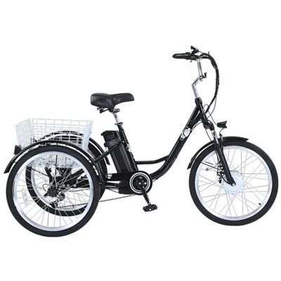 Generic M300 Tricycle Électrique 24 Batterie 36V 15Ah 7 Vitesses Vélo 3 Roues Stable Noir Noir - Publicité Generic M300 Tricycle Électrique 24 Batterie 36V 15Ah 7 Vitesses Vélo 3 Roues Stable Noir Noir - Publicité